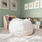 Flash Furniture Bean Bag Chair, White Back, 30 in W 30" L 18" H DG-BEAN-SMALL-FUR-WH-GG - alternate 2